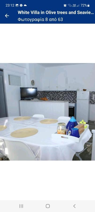 White Villa In Olive Trees And Seaview To Panagia Almiropotamos Exterior photo
